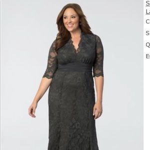 Kiyonna Plus size 3x Dark Gray Screen Siren Gown